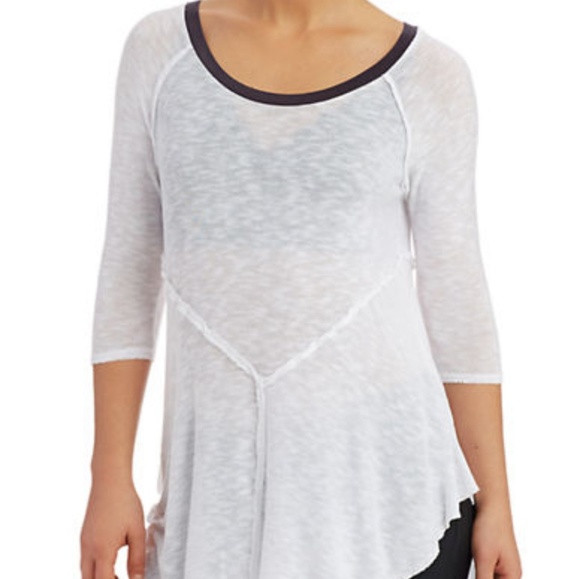 Free People Weekend Layering  3/4 Sleeve White Top - Picture 8 of 8
